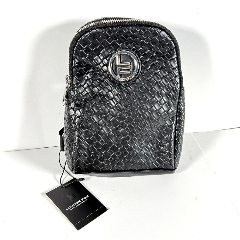 New Black Double Pocket Sling Bag London Fog Travel Girlhood y2k grunge festival